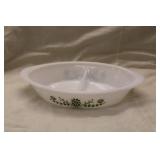 Pyrex Divided Serving Dish with Floral Design