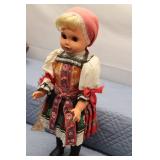 Vintage Doll Set with Display Case - European Style Dolls