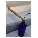 Antique Copper and Glass Spray Bottle with Wood Handle