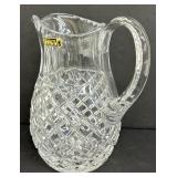 Irena Handmade in Poland Hand Cut 24% Lead Crystal /  Stunning Small Bowl and Punch Crystal Pitcher