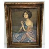 Framed Antique Portrait Print by Arthur Garrett - An Old Sweetheart of Mine