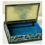 Vintage Chinese Brass Tobacco / Snuff Box, Jeweled Bowl, Enameled Box and More!