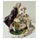 Two Vintage Dresden Style Porcelain Figurines