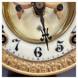 Antique Ansonia Iron Enamel Mantle Clock