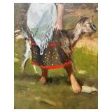 Lovely Giovanni Sanvitale Oil on Board - Sheep Herder