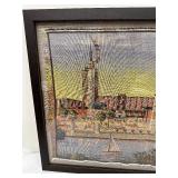 Lovely Large Framed Textile of Chicago