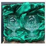 Galway Irish Crystal Longford Small Brandy Glasses