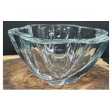 Vintage Strombergshyttan Blue Lobed Glass Bowl