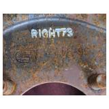 Set of 2 Used Dexter Brake Drums Marked Right73 and Left73