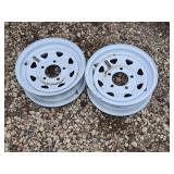 Lot of 2 -  12", 5 Lug Trailer Rims