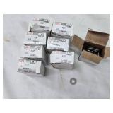 Lot of 8 Boxes of 1/4" Stainless Steel Flat Washers - 100 Count Each