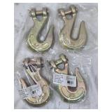 Set of 4 G70 Clevis Grab Hooks - 1/2" with 12,750 lbs WLL