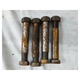 Set of 4 Trailer Axle Spring Shackle Bolts with Lock Nuts (5/8" x 4-1/2")