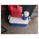 Camping Chair Like New with Cup Holder, Cooler, and Gasoline Can