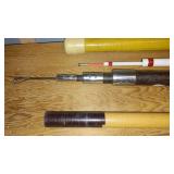 Lot of 4 Vintage Telescoping Fishing Rods - Including Zebco and Tuf-Boy Models