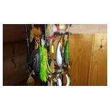 Rotating Fishing Lure Display Rack with Assorted Lures - Great for Anglers