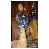 Group of 4 Vintage Fishing Reels and Rods Collection