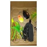 Collection of 13 Fishing Lures and Spinner Baits.