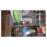 Fishing Tackle Box with Assorted Lures, Hooks and Accessories