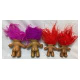 Vintage Trolls collection including figurines from Burger King