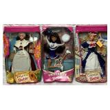 Barbie Collection - Pilgrim Barbie, Colonial Barbie and University Barbie-Florida Gators