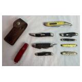 Vintage Folding Knives, Box Cutters, Swiss Army Knife and Shaving Razors