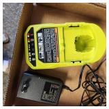 Ryobi Battery Charger PCG002 And Two Batteries 18V Lithium PBP006 Tested Work