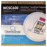 UltraClear Amplified Telephone Clear Sounds WCSC600 Preowned UNABLE TO TEST Good Condition