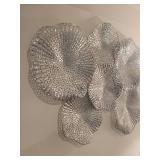 Pewter / Silver Colored Modern Wall Art. Irregular Wavy Spheres.46" X 32" X 3" deep.