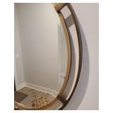 Bronze and Gold Open Frame Wall Mirror.