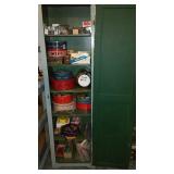 Vintage Storage Cabinet with Contents