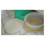 Collection of Kitchen Storage Containers and Mixing Bowls, Tupperware