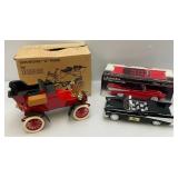 Vintage Jim Beam Collectible 1903 Model A & 1957 Chevy Convertible  Car Decanters In Original Boxes (EMPTY)