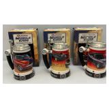 Misc. Anheuser Busch Collector Muscle Car Steins Including 1969 Camaro, 1970 Plymouth Hemi Cuda & 1976 Firebird Trans Am (NIB)