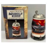 Misc. Anheuser Busch Collector Muscle Car Steins Including 1969 Camaro, 1970 Plymouth Hemi Cuda & 1976 Firebird Trans Am (NIB)