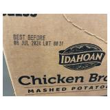 CT 1 - Case of 12 Idahoan Chicken Broth Mashed Potatoes - Best Before July 2024