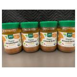 2 bck - Set of 4 Organic Almond Butter, Creamy, 16 oz Each