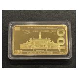 Gold Plated $100 Trump Bill Miniature