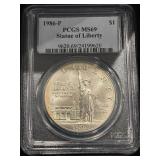 1986-P Statue of Liberty Silver Dollar PCGS MS69