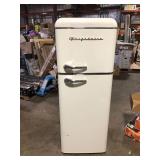 Frigidaire 7.5 cu. ft. Mini Fridge in Cream with Rounded Corners and Top Freezer Has Damage Customer Returns See all Pictures