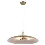 Monteaux Shamley 3-Light Polished Brass Pendant Light Fixture with Metal Dome Shade