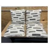 Lot of 4- Indoor/Outdoor Throw Pillows