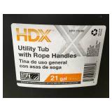 Lot of 2 - HDX Utility Tub with Rope Handles