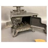 Vintage Cast Iron Miniature Stove, Trivet & Tools