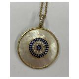 Sterling Silver Eye Pendant Necklace