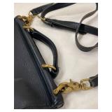 Vintage Coach Black Leather Briefcase Shoulder Bag Classic