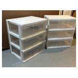 Two Stackable Plastic Storage Drawers