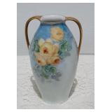 *SIGNED* Antique German Fine Handpainted Floral Vase