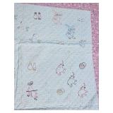 Charming Embroidery Nursery Quilt