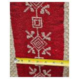 Crochet Wool Coverlet with Cross Stitch Pattern